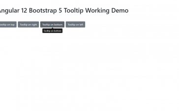 Angular 12 Bootstrap 5 Tooltip Working Example