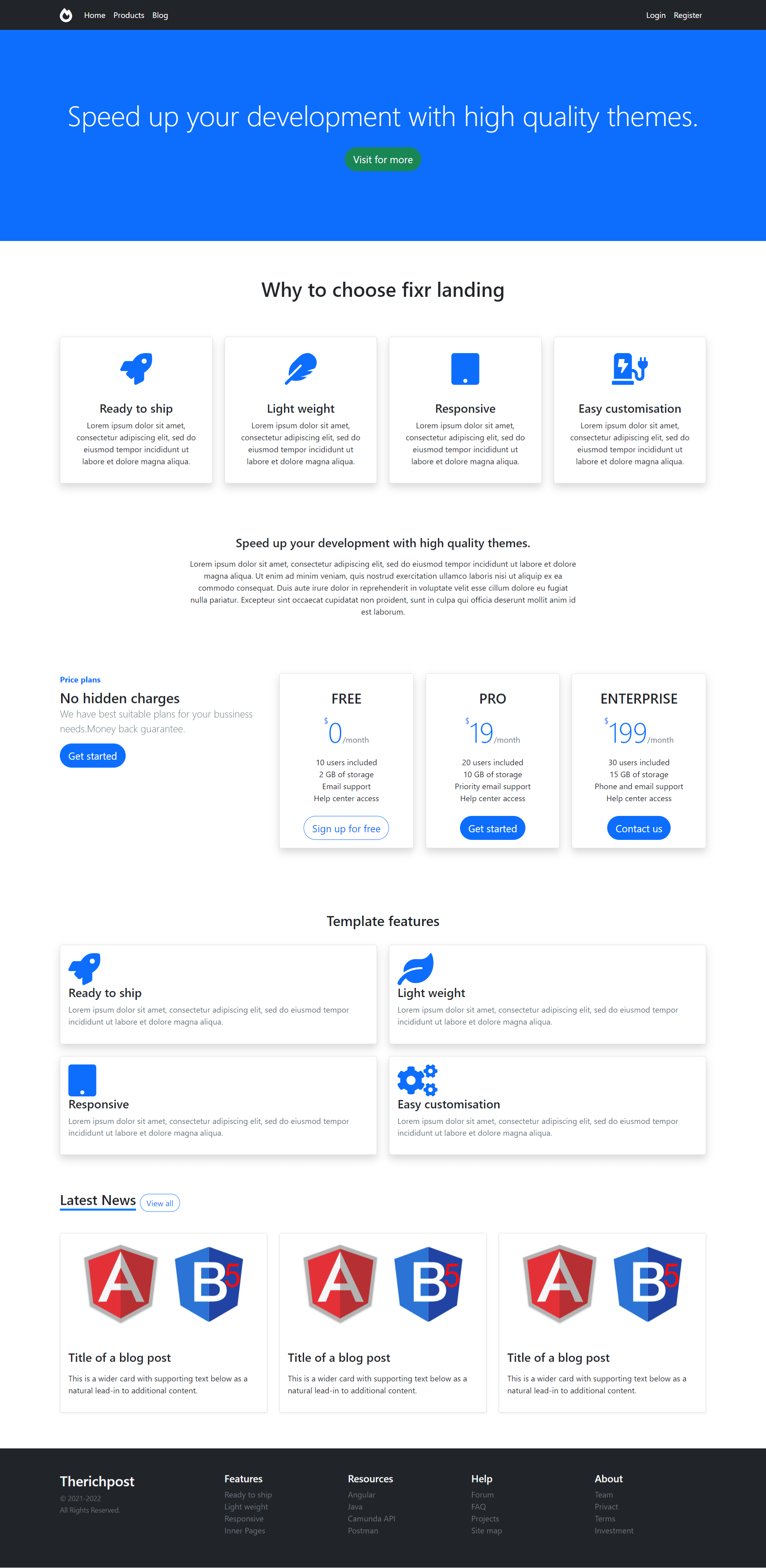 Angular Responsive Template Free - Free Templates Printable