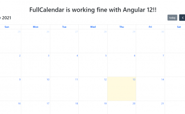 Angular 12 FullCalendar Working Demo