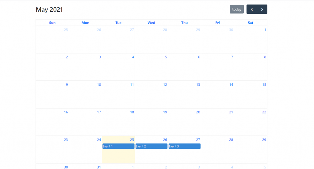 Angular 12 FullCalendar with Dynamic Data