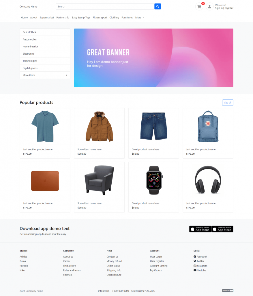 How to build an eCommerce website using bootstrap 5?