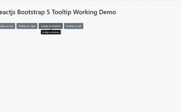 Reactjs Bootstrap 5 Tooltip Working Example