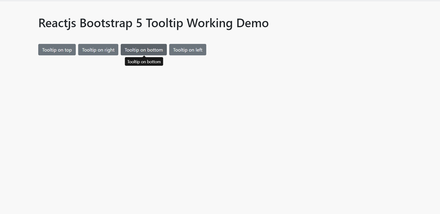 Reactjs Bootstrap 5 Tooltip Working Example