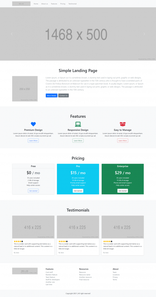 Vue 3 Bootstrap 5 Responsive Template Free Download