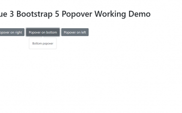 Vue 3 Bootstrap 5 Popover Working Demo