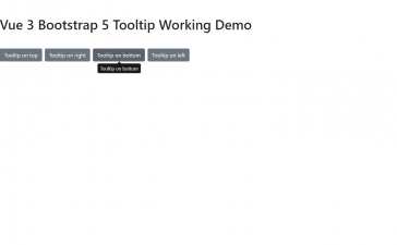 Vue 3 Bootstrap 5 Tooltip Working Example