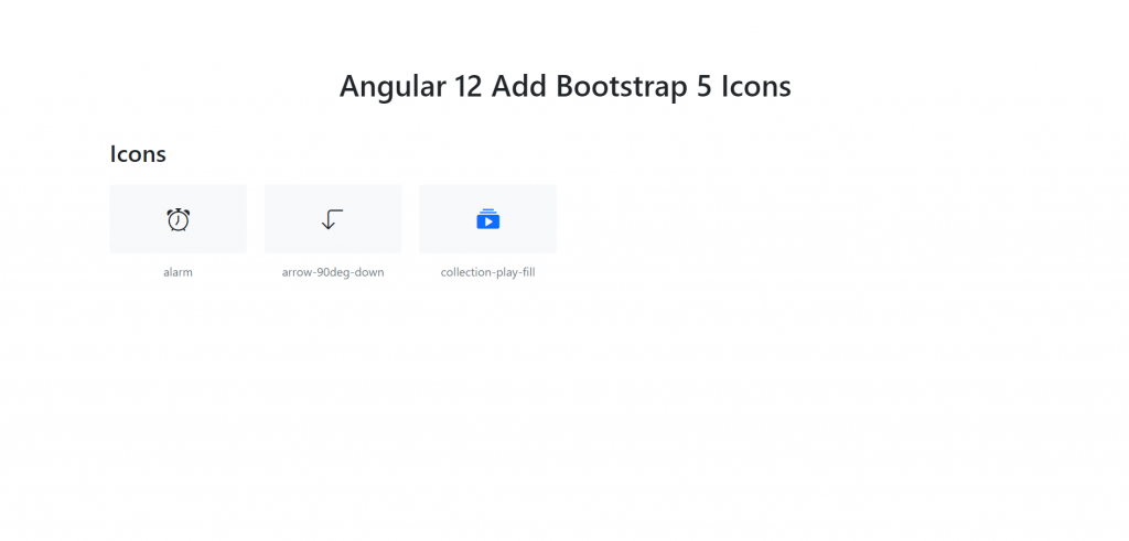 Add Bootstrap 5 Icons in Angular 12