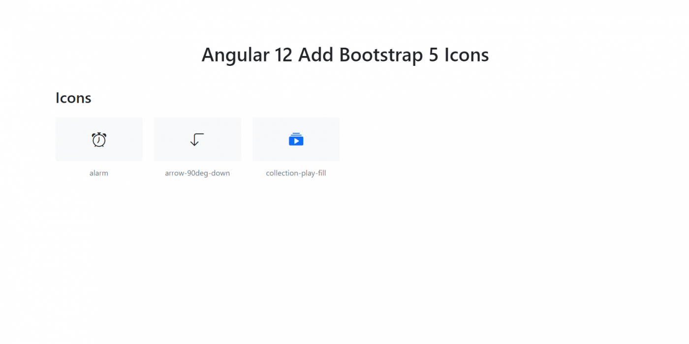 Add Bootstrap 5 Icons in Angular 12