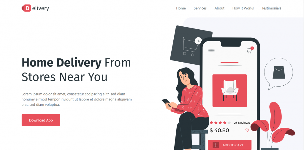 Angular 12 Best Food Delivery App Landing Page Template Free 2021