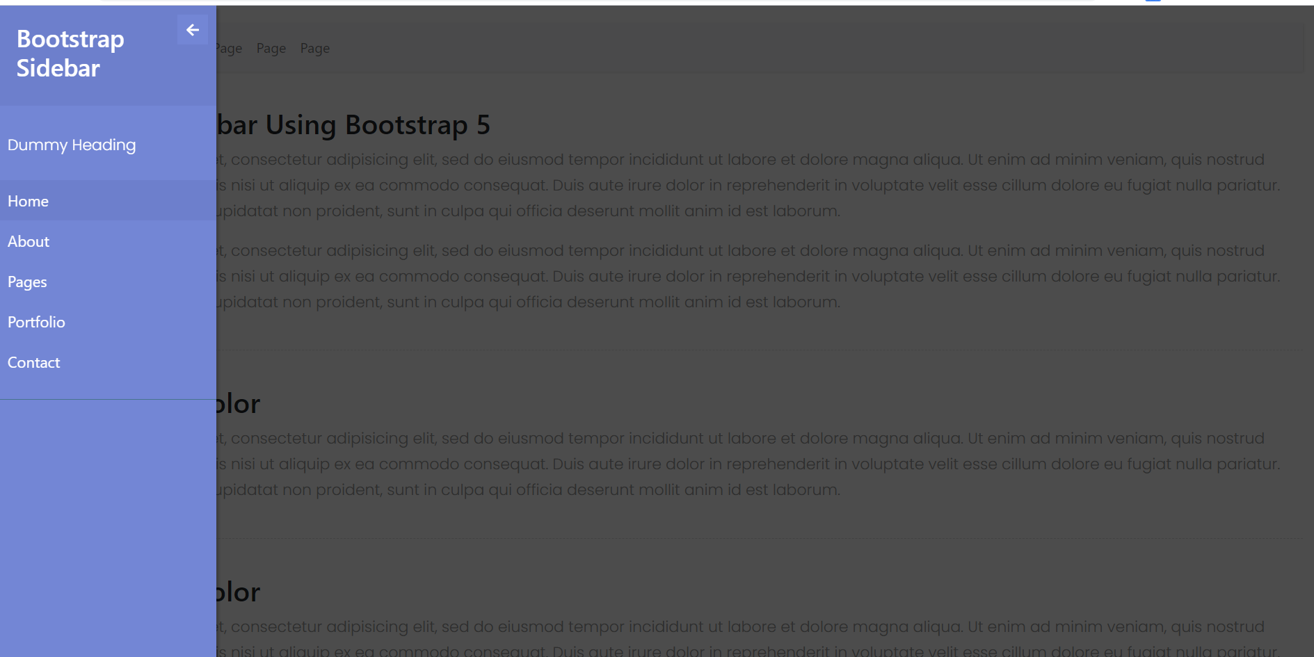 Angular 12 Bootstrap 5 Popup Sidebar Template