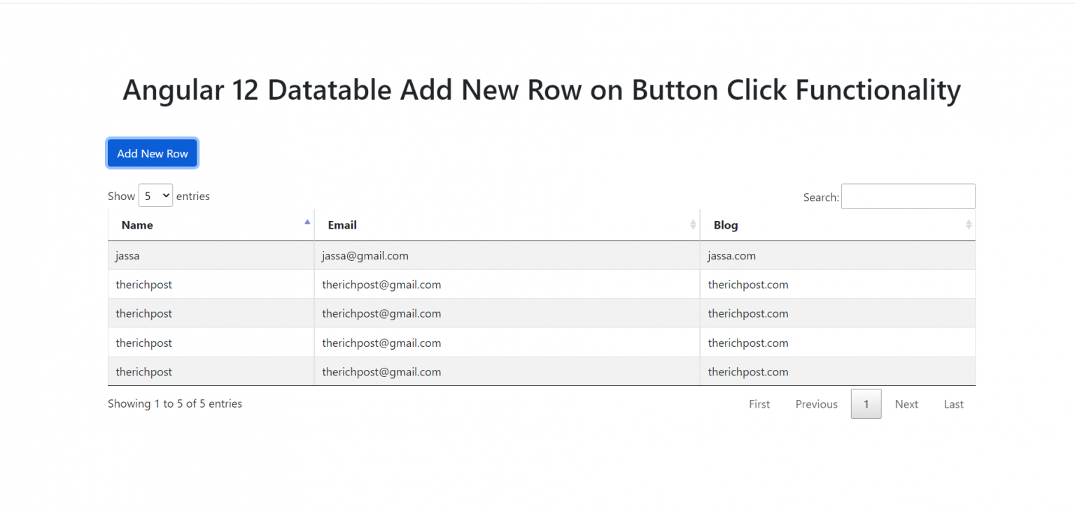 Angular 17 Performance Table. Row click. Datatable button near header name. Datatable button near header name Call sorting.