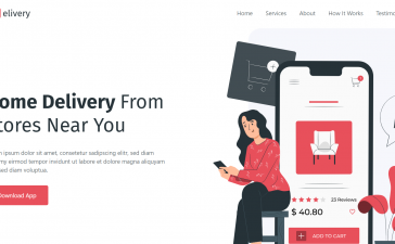 Reactjs Best Food Delivery App Landing Page Template Free 2021