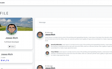 Vue 3 Bootstrap 5 Responsive User Profile Page Working Demo with Code Snippets