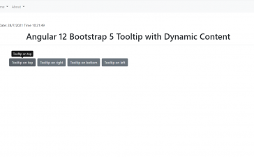 Angular 12 Bootstrap 5 Tooltip with Dynamic Content
