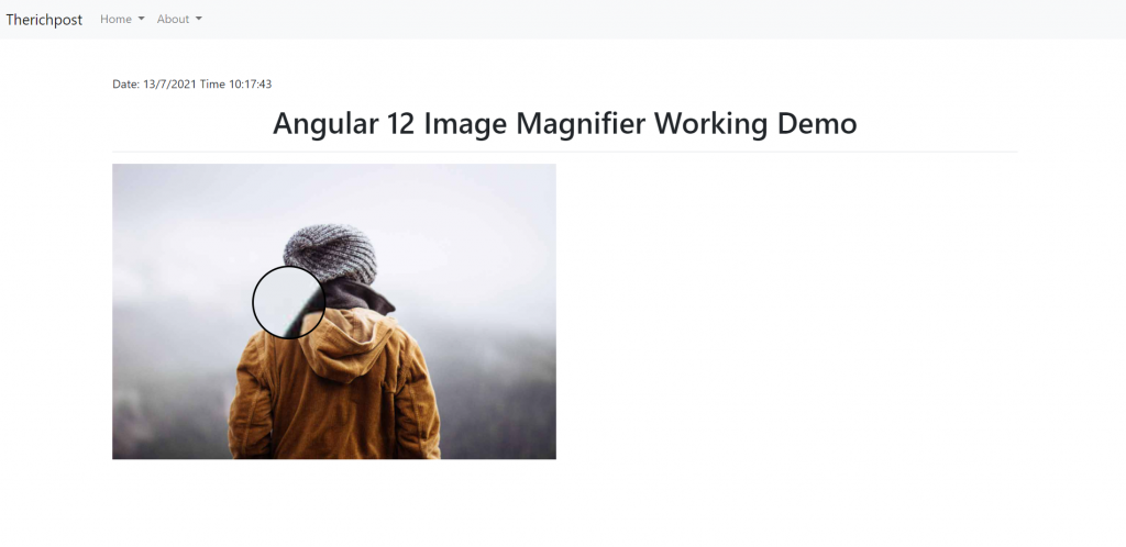 Angular 12 Image Magnifier Working Functionality