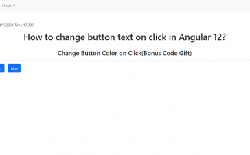How to change button text on click function in Angular 12?