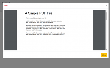 How to open pdf file inside bootstrap 5 modal popup in angular 12 application?