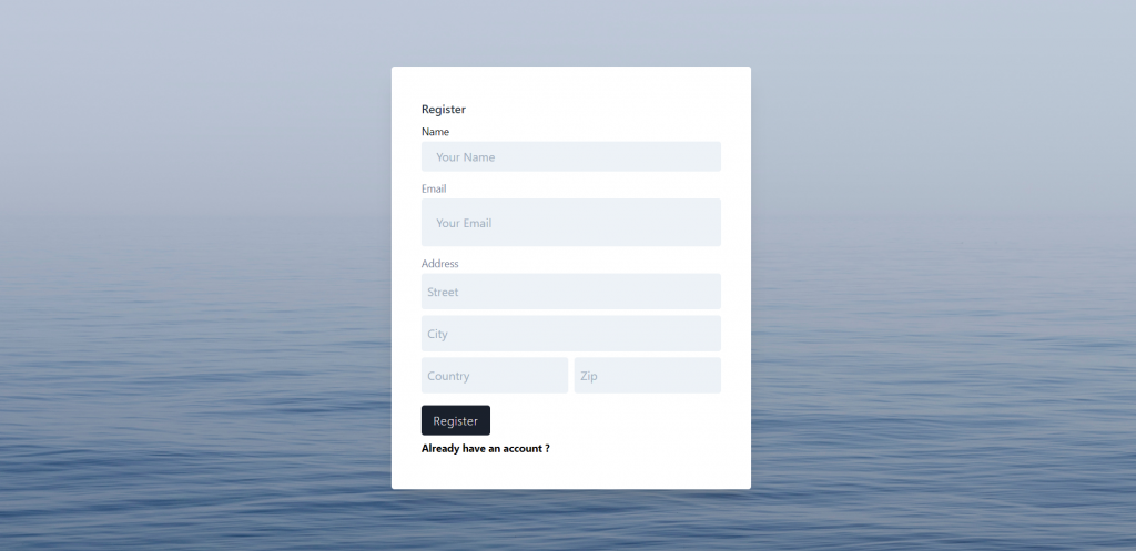 Laravel 8 Free Admin Dashboard Register Page