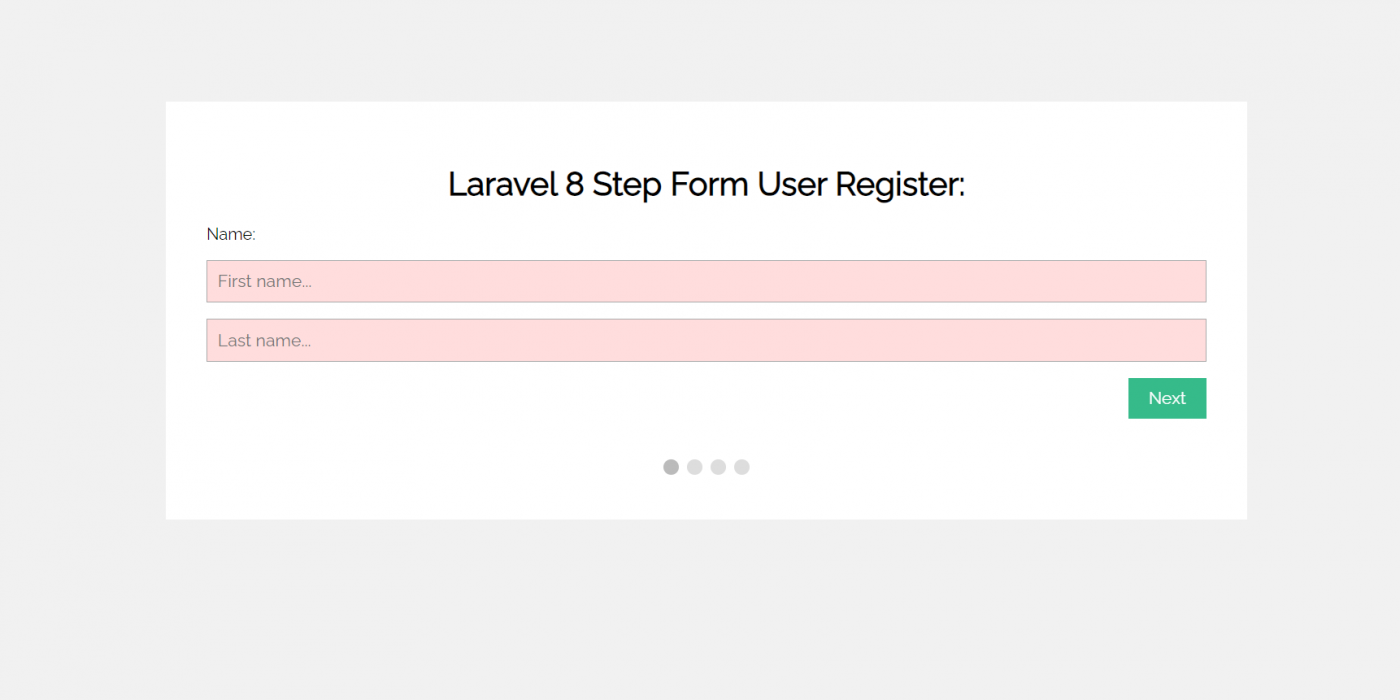 Laravel 8 Multi Step Form Working Example