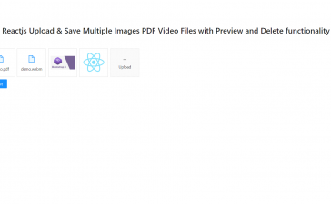 Reactjs Upload & Save Multiple Images PDF Video Files with Preview and Delete functionality