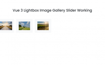 Vue 3 Lightbox Image Gallery Slider Working Functionality