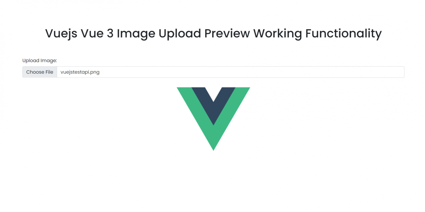 Vuejs Vue 3 Image Upload Preview Working Functionality