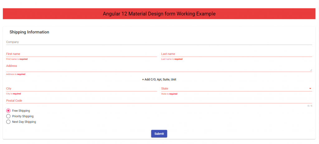 Ciudat C ldur Farmec Angular Material Form Example Aparat Iert tor Angrena