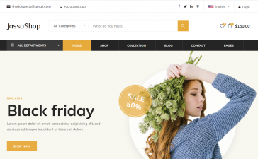 Vue 3 Responsive Ecommerce Home Page Template Free Download