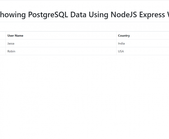 Vue 3 Showing PostgreSQL Data Using NodeJS Express WEB API