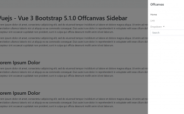 Vuejs - Vue 3 Bootstrap 5.1.0 Offcanvas Sidebar