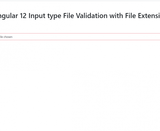 Angular 12 Input type File Validation with File Extension Type