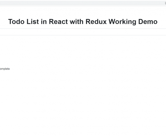 Create Todo List in React with Redux Working Code