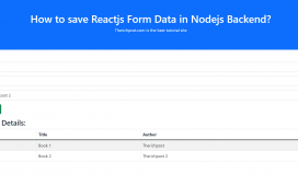 How to save Reactjs Form Data in Nodejs Backend?