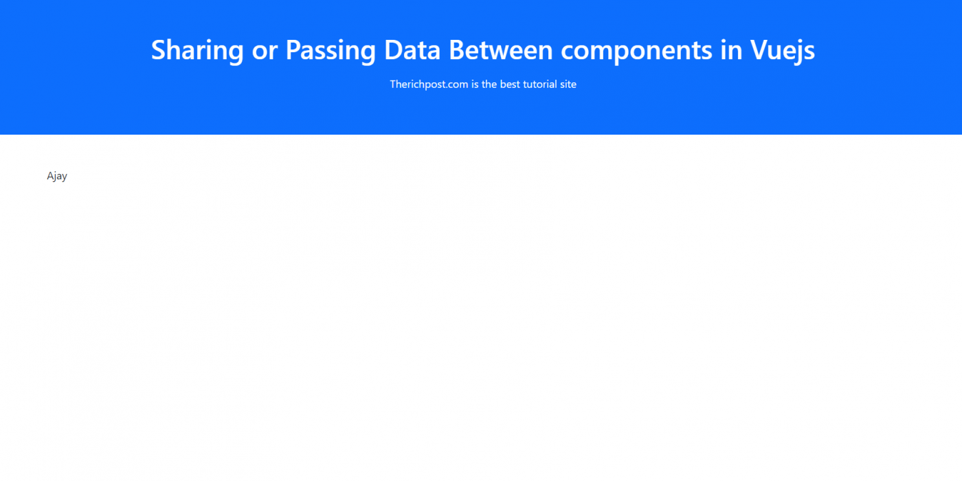 Sharing or Passing Data Between components in Vuejs Vue 3