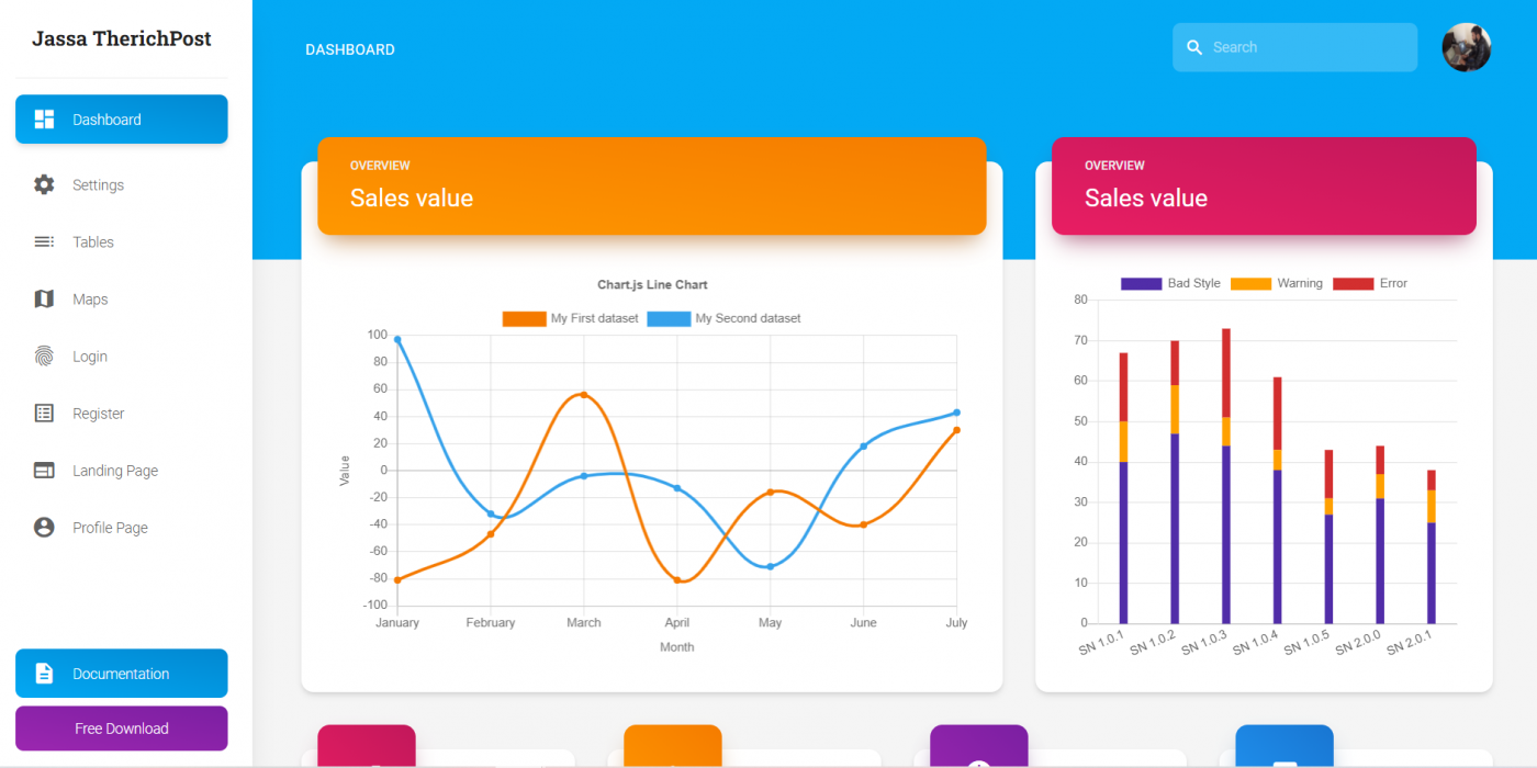 Vue 3 Material Tailwind Admin Dashboard Free