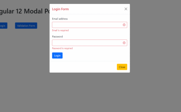 Angular 13 Bootstrap 5 Modal Popup Forms Working Example