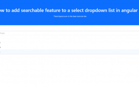 How to add searchable feature to a select dropdown list in angular 12?