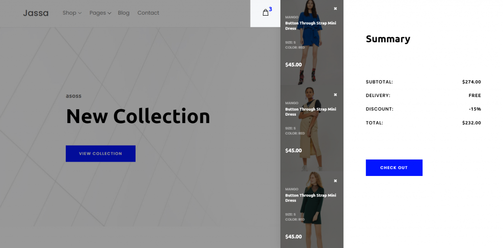 Vuejs Ecommerce Site Mini Cart