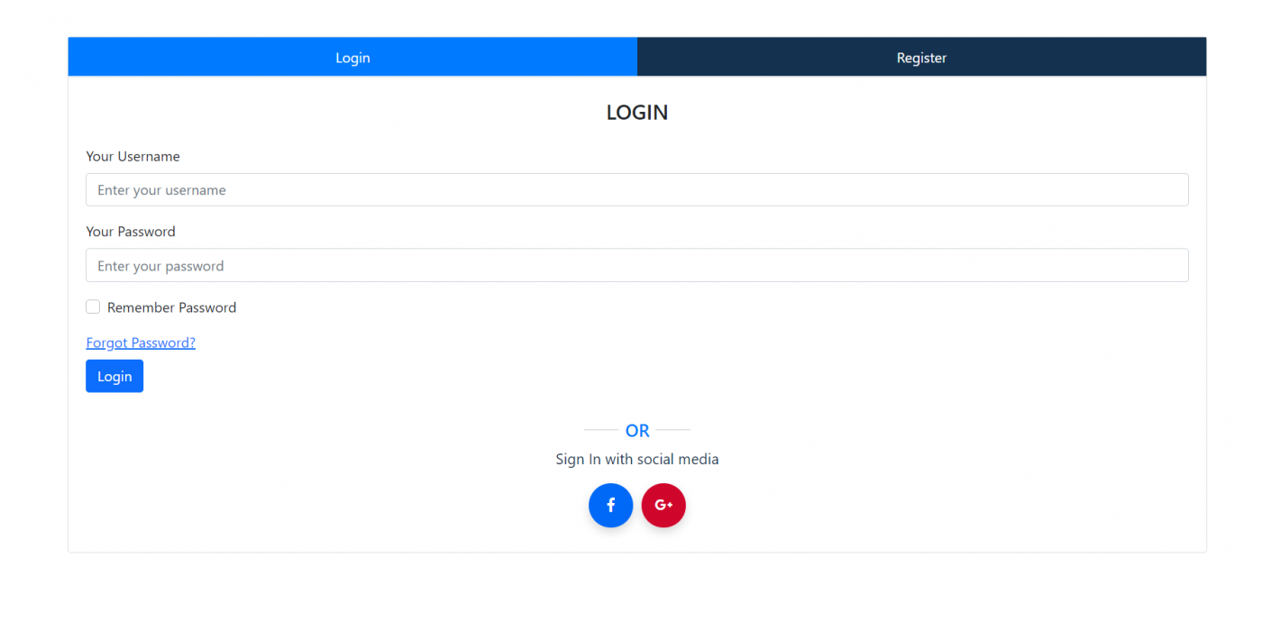Angular 13 Bootstrap 5 User Login Register Forms in Tabs Working Example