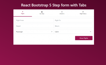 Reactjs Bootstrap 5 Step Form with Tabs