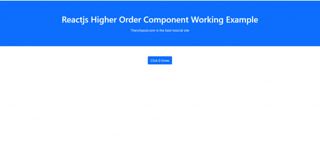 Reactjs Higher Order Component Working Demo