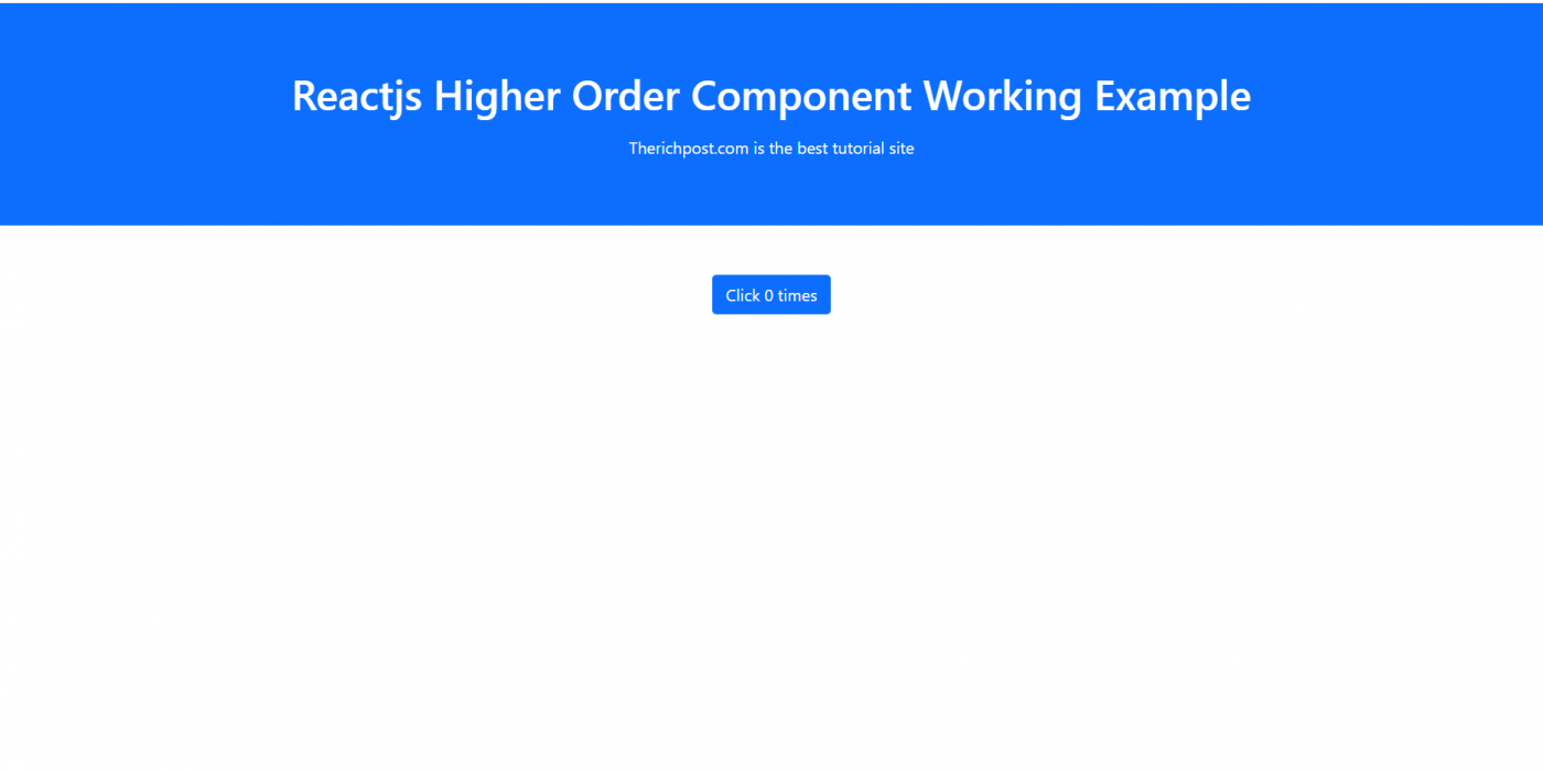 Reactjs Higher Order Component Working Demo