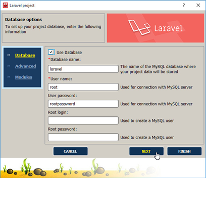 Laravel Create Database