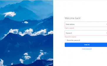 React Application Login Page Form Template with Validations