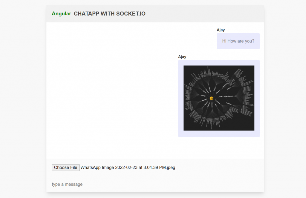 Angular 13 Real Time Chat Application using Socket.io with Image Upload Functionality Working Demo