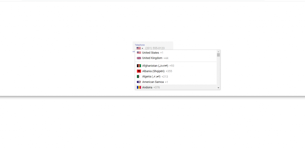 Angular Material Input with Country Flags and Country Code