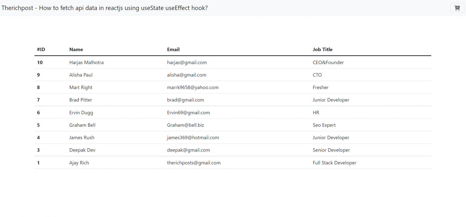 How To Fetch Data From An Api With React Usestate And Useeffect Dev ...