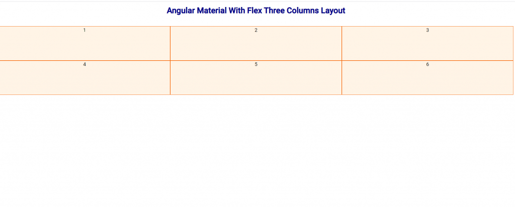 Angular Material With Flex Three Columns Layout