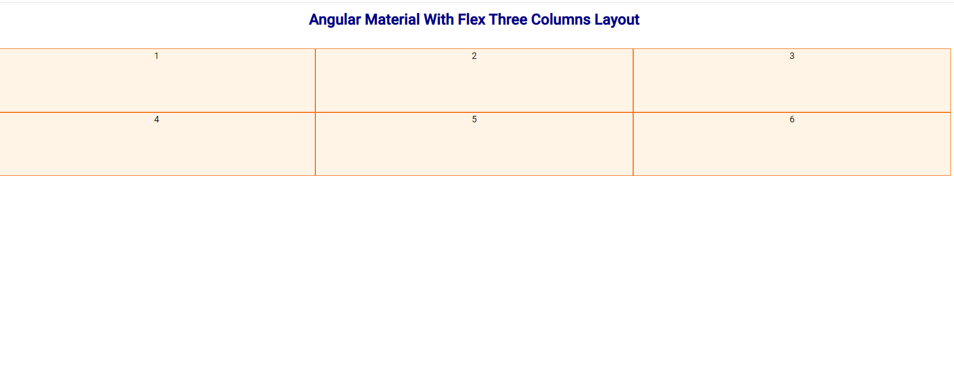Angular Material With Flex Three Columns Layout