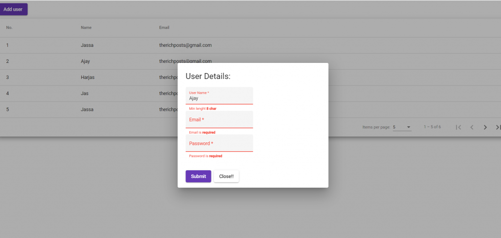 Angular Material Min Length Validation Working Demo